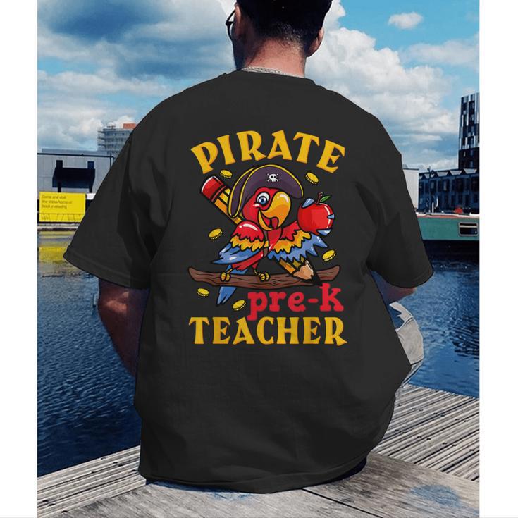 Pirate Pre-K Teacher Preschool Halloween Men's Back Print T-Shirt, funny gift Pirate Pre-K Teacher Preschool Halloween Men's Back Print T-Shirt, funny gift