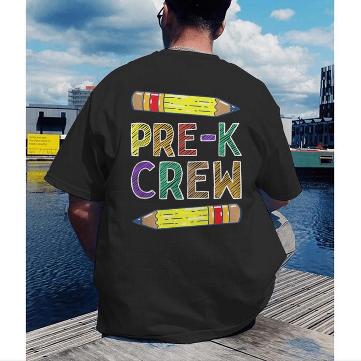 Pre-K Crew PreK Teachers Back To School Men's Back Print T-Shirt, funny gift Pre-K Crew PreK Teachers Back To School Men's Back Print T-Shirt, funny gift
