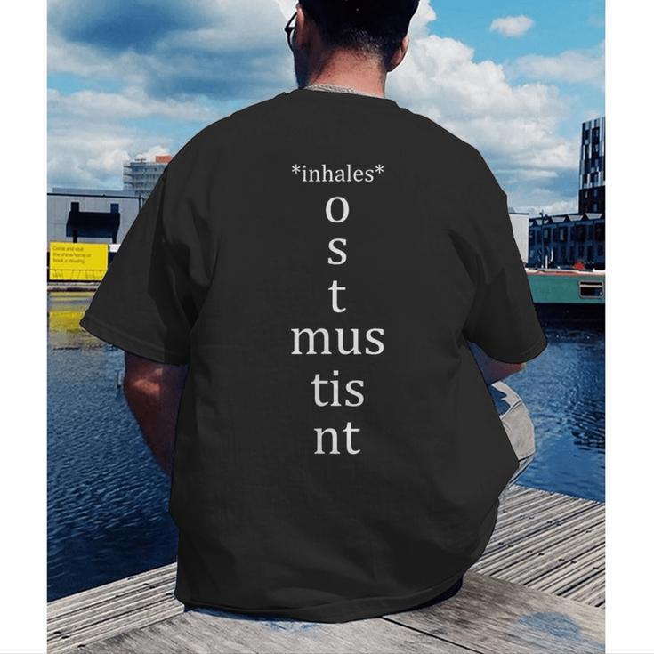 Present Active Conjugation Latin Teacher Latin Language Men's Back Print T-Shirt, funny gift Present Active Conjugation Latin Teacher Latin Language Men's Back Print T-Shirt, funny gift