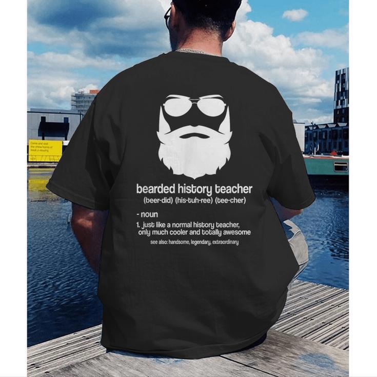 Professor Ancient Teaching Education Bearded History Teacher Men's Back Print T-Shirt, funny gift
