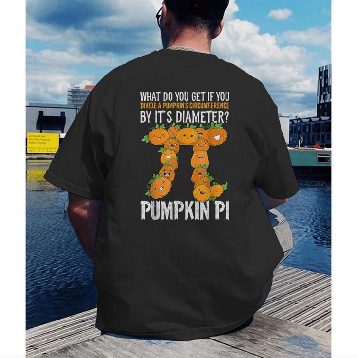 Pumpkin Pi Math Teacher Halloween Geometry Men's Back Print T-Shirt, funny gift Pumpkin Pi Math Teacher Halloween Geometry Men's Back Print T-Shirt, funny gift