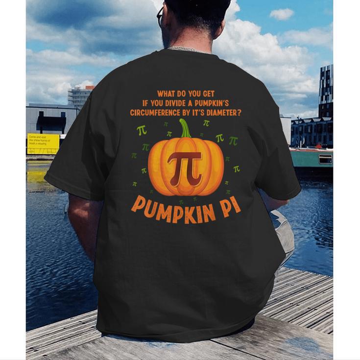 Pumpkin Pie Pi Math Teacher Shirt Halloween Men Adult Men's Back Print T-Shirt, funny gift
