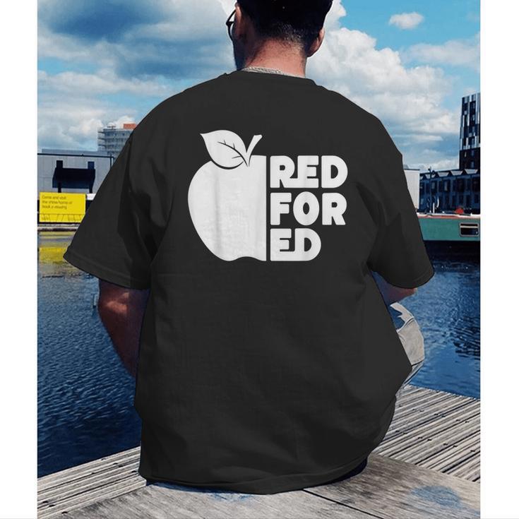 Red For Ed Teacher Support Public Education For Men Women Kids Men's Back Print T-Shirt, funny gift Red For Ed Teacher Support Public Education For Men Women Kids Men's Back Print T-Shirt, funny gift