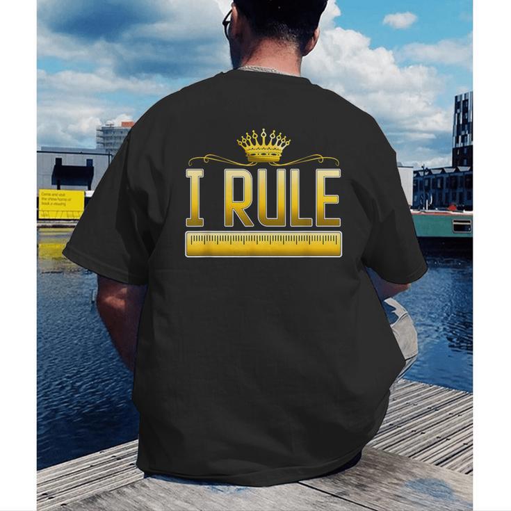 I Rule Math Ruler Mathematics Pun Math Teacher Men Women Girls Kids Men's Back Print T-Shirt, funny gift I Rule Math Ruler Mathematics Pun Math Teacher Men Women Girls Kids Men's Back Print T-Shirt, funny gift