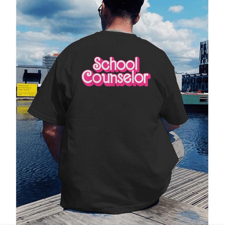 School Counselor Back To School Teacher Life Men's Back Print T-Shirt, funny gift