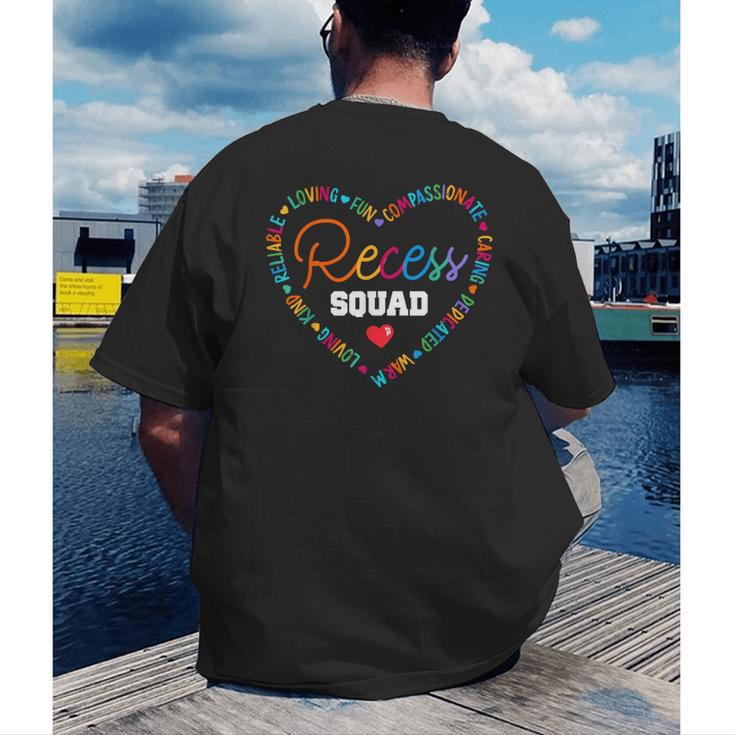 School For Teachers Students Monitor Recess Crew Team Men's Back Print T-Shirt, funny gift School For Teachers Students Monitor Recess Crew Team Men's Back Print T-Shirt, funny gift