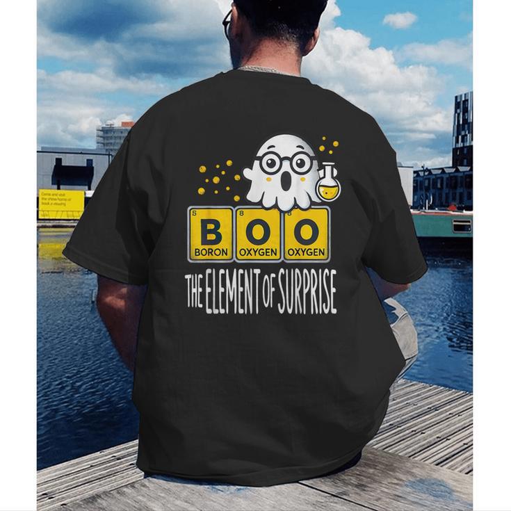 Science Teacher Halloween Elements Of Surprise Chemistry Men's Back Print T-Shirt, funny gift Science Teacher Halloween Elements Of Surprise Chemistry Men's Back Print T-Shirt, funny gift