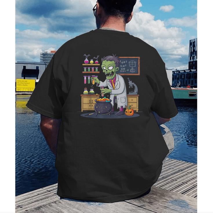 Science Teacher Halloween Shirt Zombie Chemistry Scientist Men's Back Print T-Shirt, funny gift Science Teacher Halloween Shirt Zombie Chemistry Scientist Men's Back Print T-Shirt, funny gift