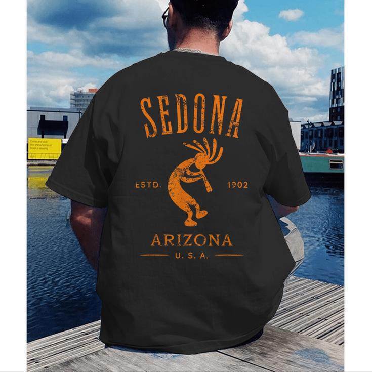Sedona Arizona Southwestern Style Souvenir Vintage Men's Back Print T-Shirt, funny gift