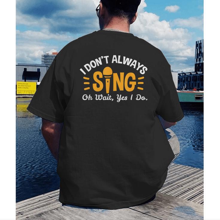 Singer Musician Music Musical Teacher Singing Men's Back Print T-Shirt, funny gift