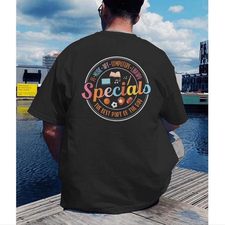 Special Teacher Music Art Library Physical Education Men's Back Print T-Shirt, funny gift Special Teacher Music Art Library Physical Education Men's Back Print T-Shirt, funny gift
