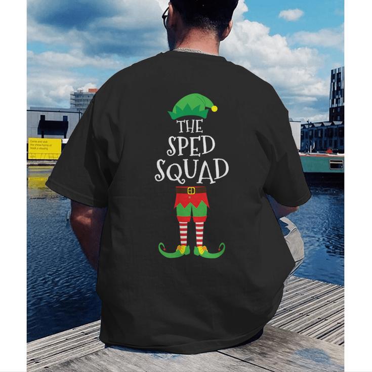 SPED Squad Elf Teacher Matching Christmas Party Pajama Men's Back Print T-Shirt, funny gift SPED Squad Elf Teacher Matching Christmas Party Pajama Men's Back Print T-Shirt, funny gift