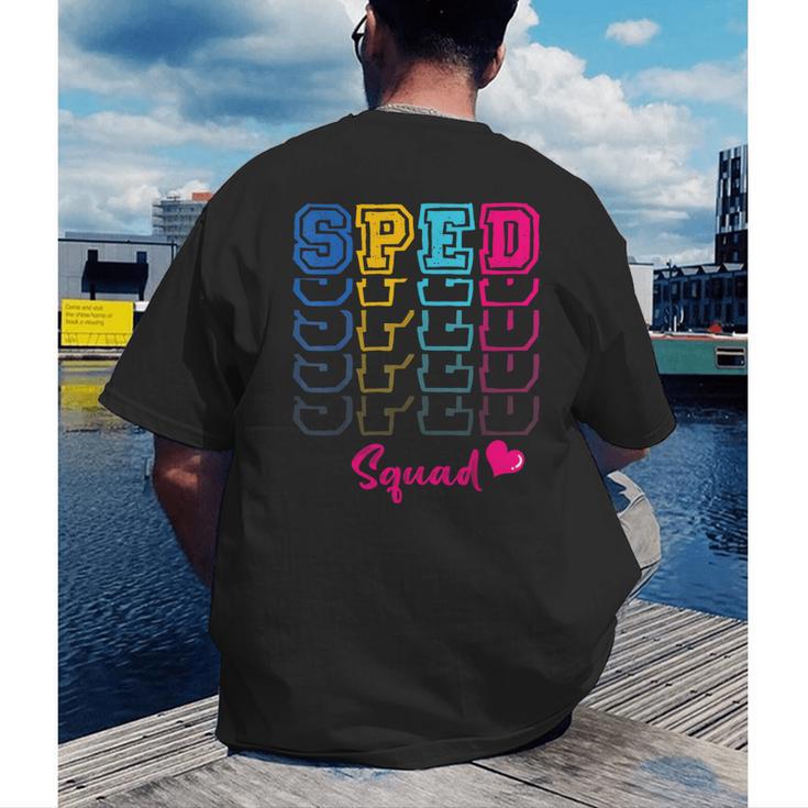 SPED Squad Proud Special Education Para Teacher Colorful Men's Back Print T-Shirt, funny gift SPED Squad Proud Special Education Para Teacher Colorful Men's Back Print T-Shirt, funny gift