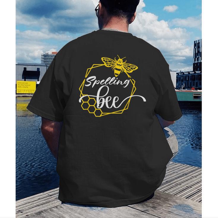 Spelling Bee Halloween Costume For Teachers Men's Back Print T-Shirt, funny gift