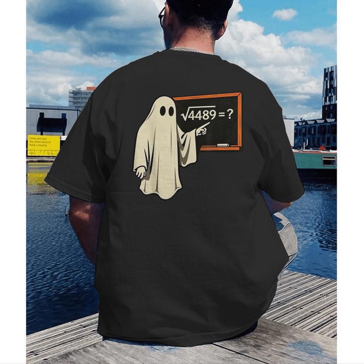 Square Root 67 Ghost Math Teacher 4489 Meme Halloween Men's Back Print T-Shirt, funny gift