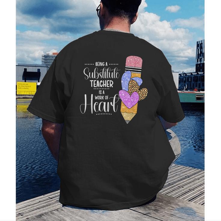 Being A Substitute Teacher Substitute Teaching Men's Back Print T-Shirt, funny gift Being A Substitute Teacher Substitute Teaching Men's Back Print T-Shirt, funny gift