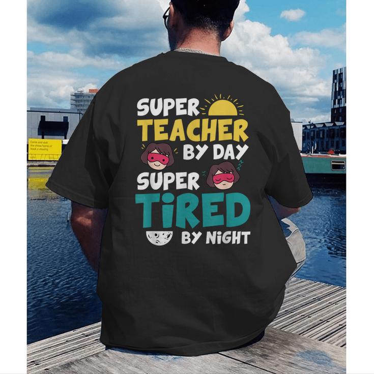 Super Hero Teacher Superheroes Men's Back Print T-Shirt, funny gift