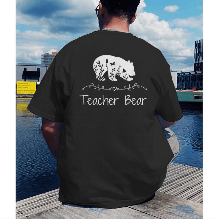 Teacher Bear For Educators Teacher Appreciation Men's Back Print T-Shirt, funny gift Teacher Bear For Educators Teacher Appreciation Men's Back Print T-Shirt, funny gift