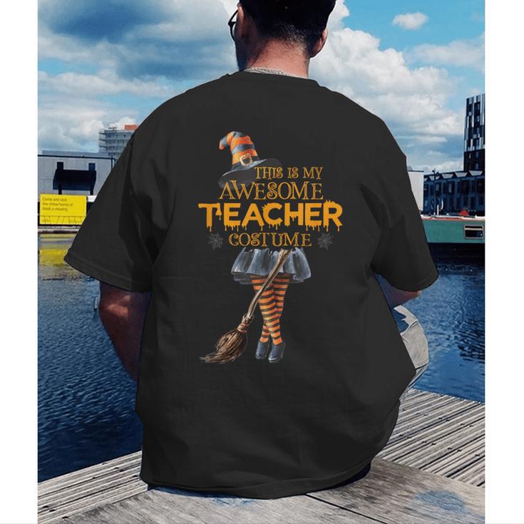 This Is My Teacher Costume Halloween Family Matching Group For Men Women Men's Back Print T-Shirt, funny gift This Is My Teacher Costume Halloween Family Matching Group For Men Women Men's Back Print T-Shirt, funny gift