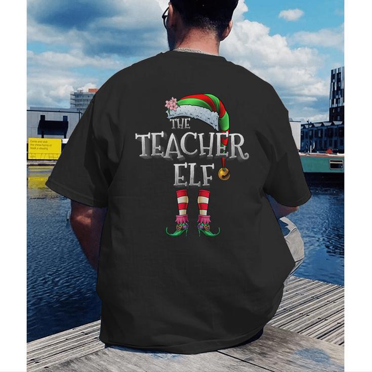 The Teacher Elf Shirt Matching Family Christmas Elf Men Women Kids Men's Back Print T-Shirt, funny gift The Teacher Elf Shirt Matching Family Christmas Elf Men Women Kids Men's Back Print T-Shirt, funny gift