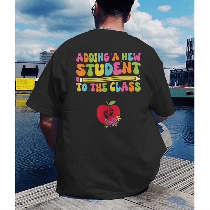 Teacher Pregnancy Announcement Clothing Expecting Teacher X-Small Men's Back Print T-Shirt, funny gift Teacher Pregnancy Announcement Clothing Expecting Teacher X-Small Men's Back Print T-Shirt, funny gift