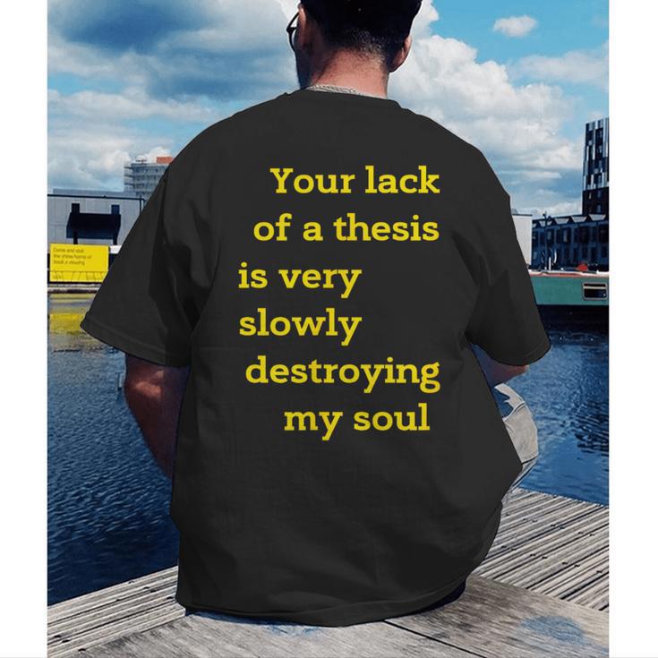 Teacher Or Professor Essay Thesis Writing Joke For Men Women Men's Back Print T-Shirt, funny gift Teacher Or Professor Essay Thesis Writing Joke For Men Women Men's Back Print T-Shirt, funny gift