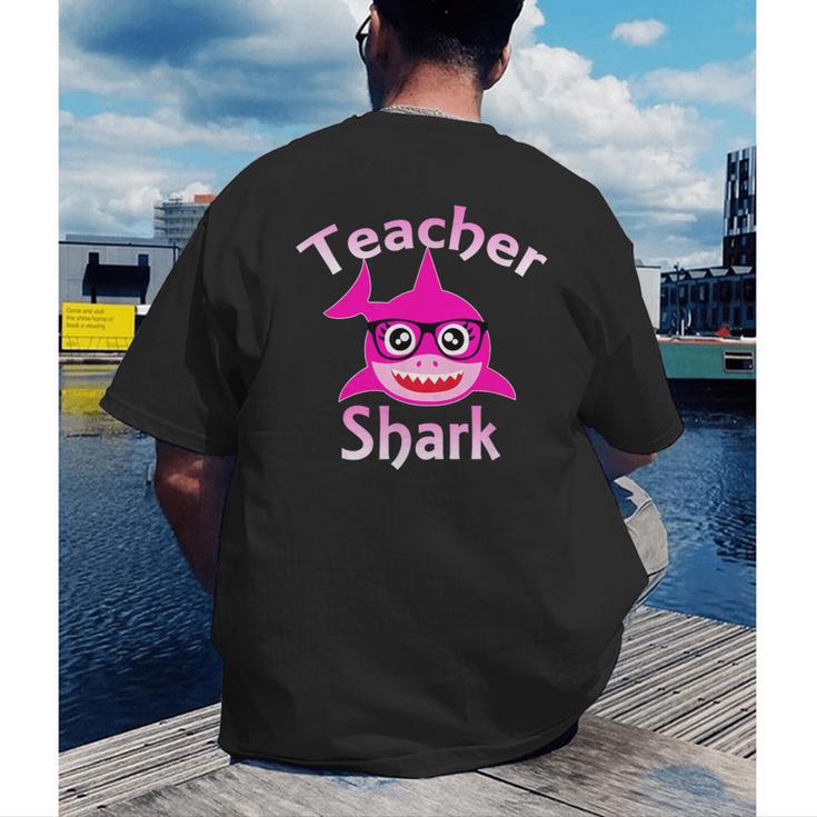 Teacher Shark Female Teacher Men's Back Print T-Shirt, funny gift Teacher Shark Female Teacher Men's Back Print T-Shirt, funny gift