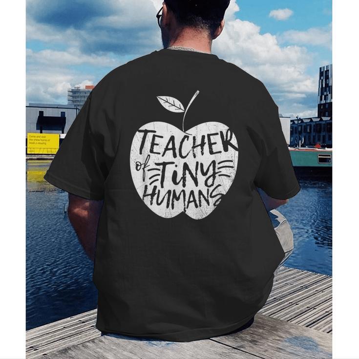 Teacher Of Tiny Humans Preschool Kindergarten Teacher Men's Back Print T-Shirt, funny gift