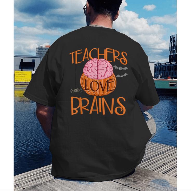 Teachers Love Brains Halloween T-Shirt For Men Women Men's Back Print T-Shirt, funny gift Teachers Love Brains Halloween T-Shirt For Men Women Men's Back Print T-Shirt, funny gift