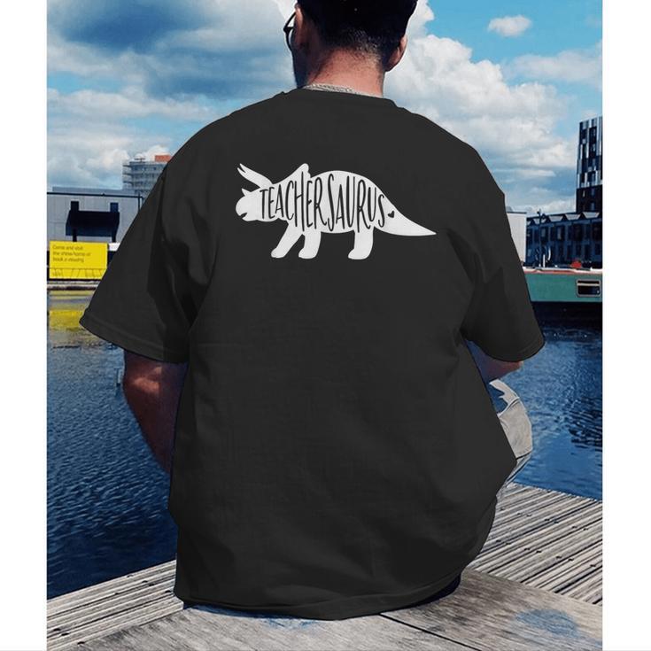 Teachersaurus Like A Normal Teacher Awesome Dinosaur Teacher Men Women Girls Kids Men's Back Print T-Shirt, funny gift