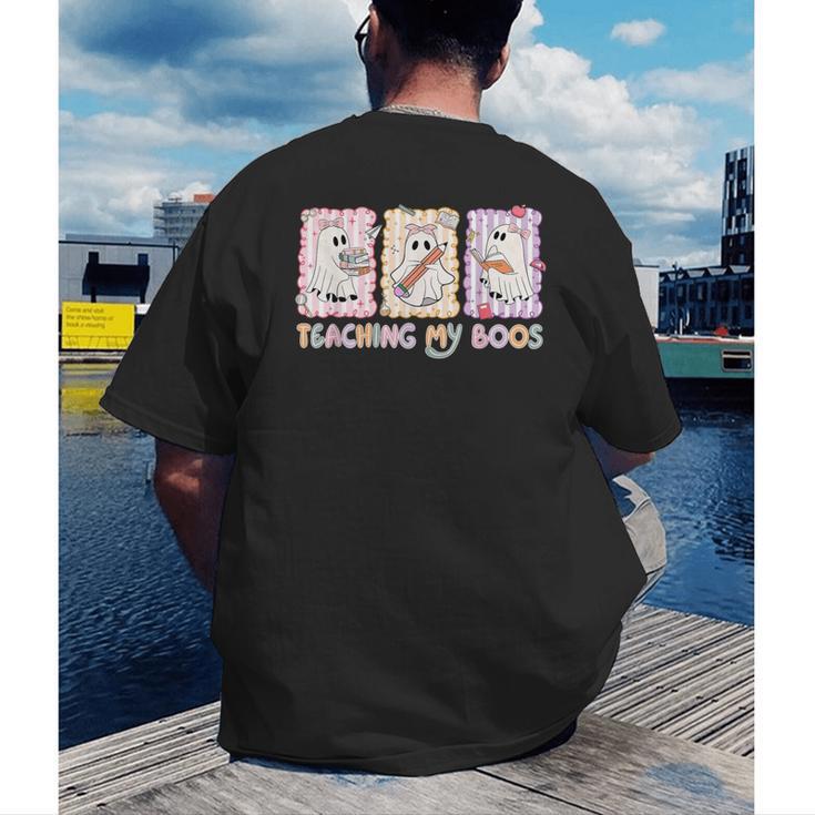 Teaching Is My Boos Teacher Ghost Halloween Women Girls Men's Back Print T-Shirt, funny gift Teaching Is My Boos Teacher Ghost Halloween Women Girls Men's Back Print T-Shirt, funny gift