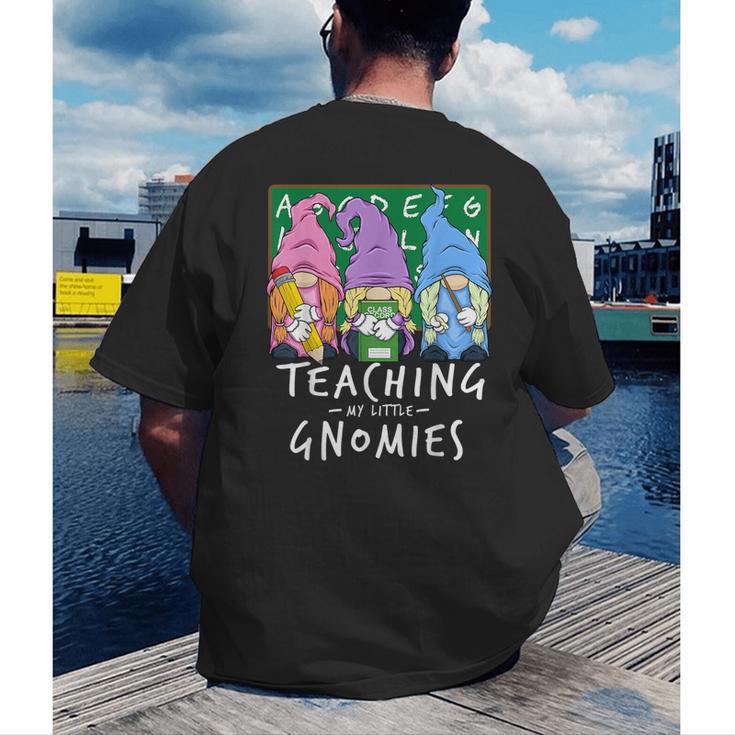 Teaching My Little Gnomies With Gnome For Teacher Women Men's Back Print T-Shirt, funny gift