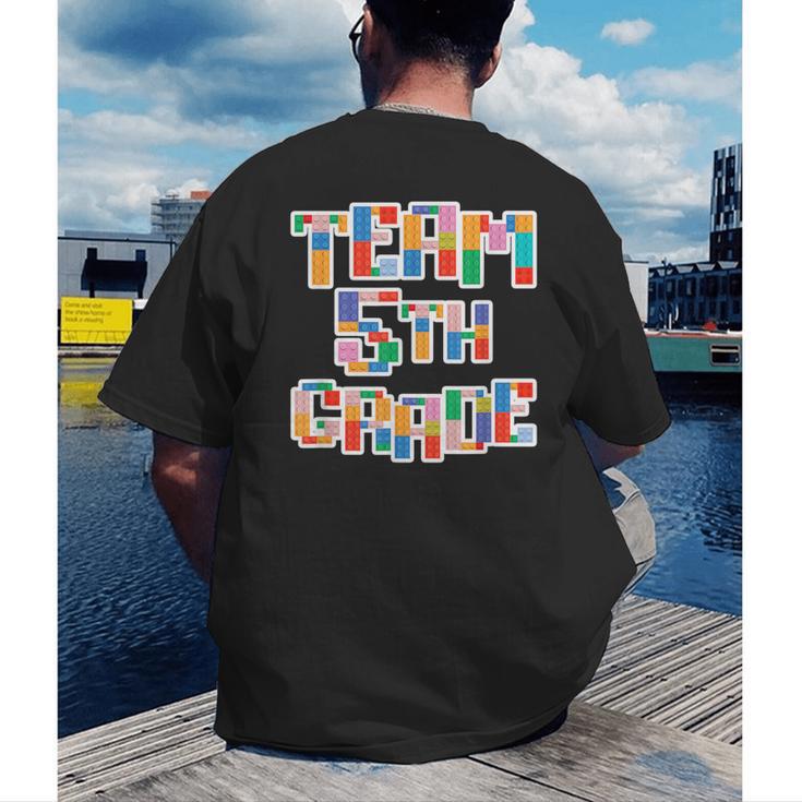 Team 5th Grade Building Blocks Bricks Theme Teacher Team For Men Women Kids Men's Back Print T-Shirt, funny gift Team 5th Grade Building Blocks Bricks Theme Teacher Team For Men Women Kids Men's Back Print T-Shirt, funny gift