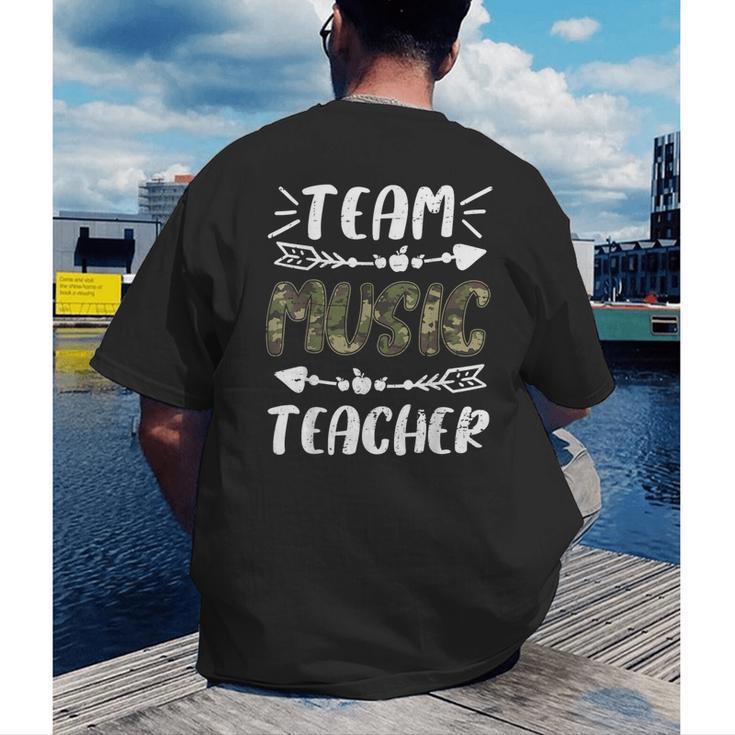 Team Music Teacher Camo Teacher Student Back To School Men's Back Print T-Shirt, funny gift Team Music Teacher Camo Teacher Student Back To School Men's Back Print T-Shirt, funny gift
