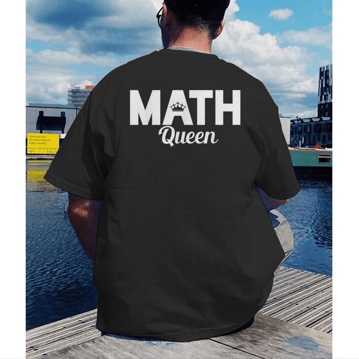 TeeArt Math Mathematics Queen Math Teacher Men's Back Print T-Shirt, funny gift