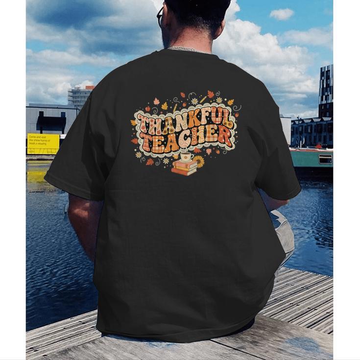 Thankful Teacher Shirts For Women Teach Thanksgiving Teacher Men's Back Print T-Shirt, funny gift Thankful Teacher Shirts For Women Teach Thanksgiving Teacher Men's Back Print T-Shirt, funny gift