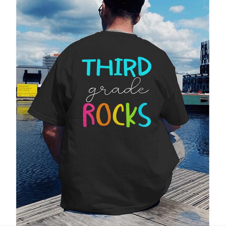 Third Grade Rocks Shirt Team 3rd Grade Teacher Men's Back Print T-Shirt, funny gift Third Grade Rocks Shirt Team 3rd Grade Teacher Men's Back Print T-Shirt, funny gift