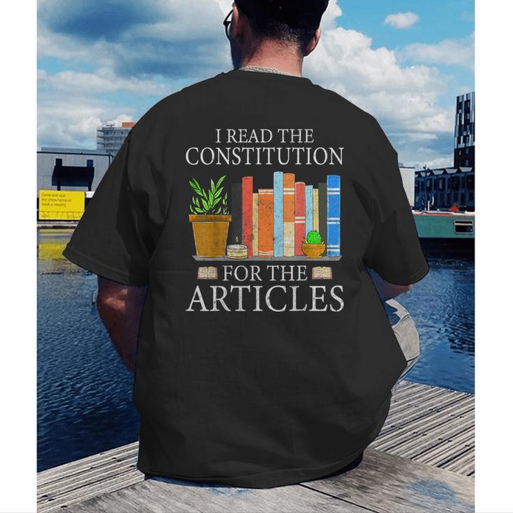 History Teacher I Read The Constitution For The Articles For Men Women Men's Back Print T-Shirt, funny gift