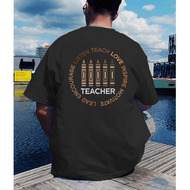 History Teacher Teach Love African American Men Women Men's Back Print T-Shirt, funny gift History Teacher Teach Love African American Men Women Men's Back Print T-Shirt, funny gift