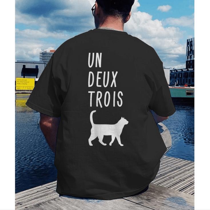 Un Deux Trois Cat Shirt French Teacher Men's Back Print T-Shirt, funny gift Un Deux Trois Cat Shirt French Teacher Men's Back Print T-Shirt, funny gift