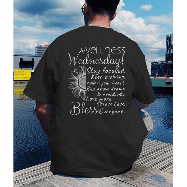 Wellness Wednesday Nurse Counselor Teacher Quotes Men's Back Print T-Shirt, funny gift Wellness Wednesday Nurse Counselor Teacher Quotes Men's Back Print T-Shirt, funny gift