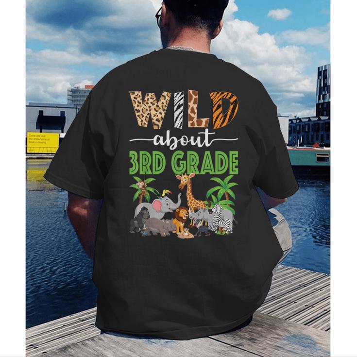 Wild About 3rd Grade Teacher Student Third Grade Zoo Safari Men's Back Print T-Shirt, funny gift Wild About 3rd Grade Teacher Student Third Grade Zoo Safari Men's Back Print T-Shirt, funny gift