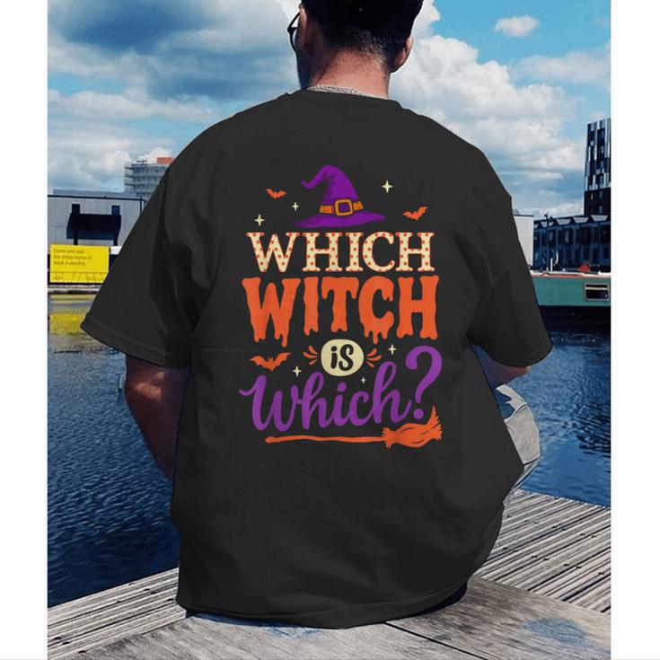 Which Witch Is Which Halloween For Women Men English Teacher Men's Back Print T-Shirt, funny gift Which Witch Is Which Halloween For Women Men English Teacher Men's Back Print T-Shirt, funny gift