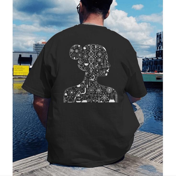 Women In Science Scientific Teacher Appreciation Chemistry Men's Back Print T-Shirt, funny gift Women In Science Scientific Teacher Appreciation Chemistry Men's Back Print T-Shirt, funny gift