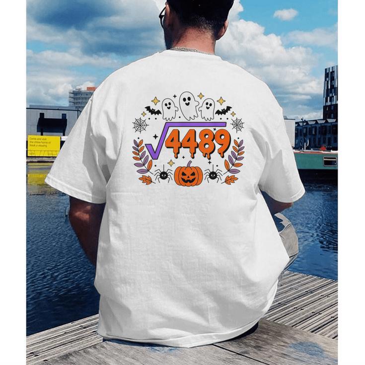 67 Meme Square Root 4489 Teen Six Seven Slang Math Teacher Men's Back Print T-Shirt, funny gift