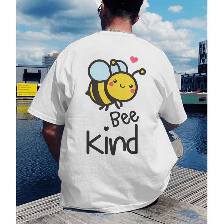 Bee Kind Bumble Bee Anti Bullying Teacher Kindness Matters Men's Back Print T-Shirt, funny gift Bee Kind Bumble Bee Anti Bullying Teacher Kindness Matters Men's Back Print T-Shirt, funny gift