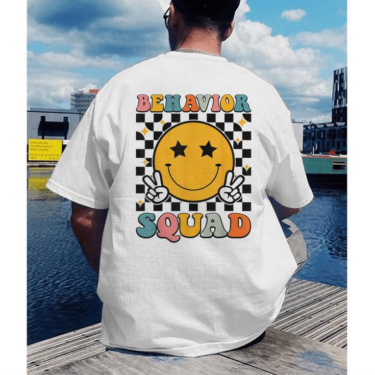 Behavior Squad Specialist Analyst Behavior Teacher Retro Men's Back Print T-Shirt, funny gift Behavior Squad Specialist Analyst Behavior Teacher Retro Men's Back Print T-Shirt, funny gift