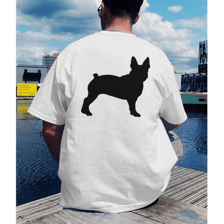 Boston Terrier Men's Back Print T-Shirt, funny gift