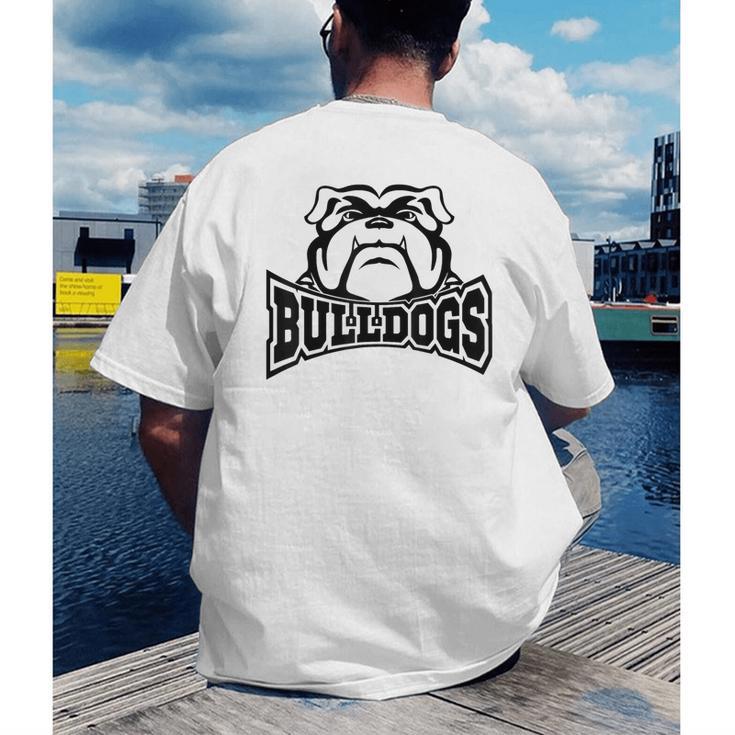Bulldogs Teacher Student School Sports Fan Team Spirit Men's Back Print T-Shirt, funny gift Bulldogs Teacher Student School Sports Fan Team Spirit Men's Back Print T-Shirt, funny gift