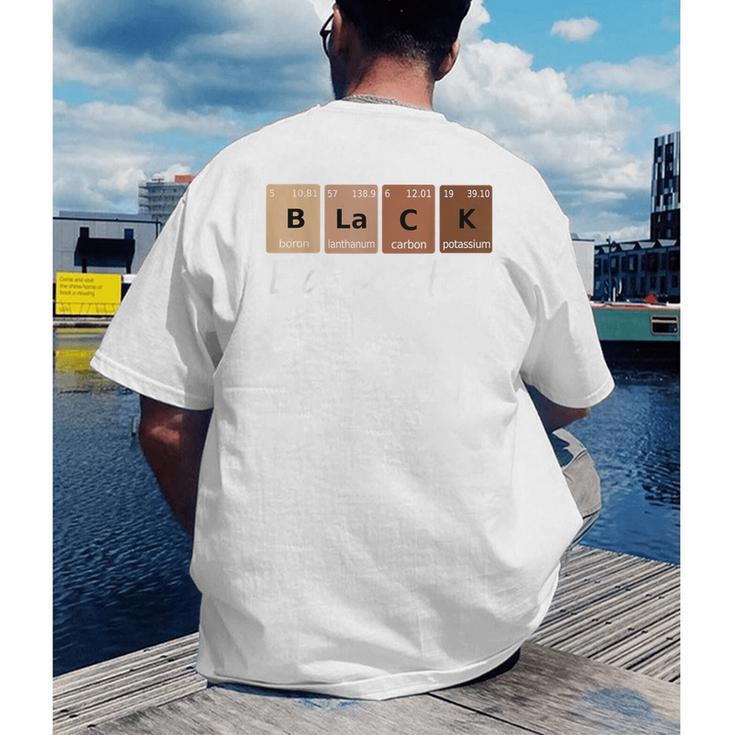 Educator Science Teacher Melanin Educator Science Men's Back Print T-Shirt, funny gift